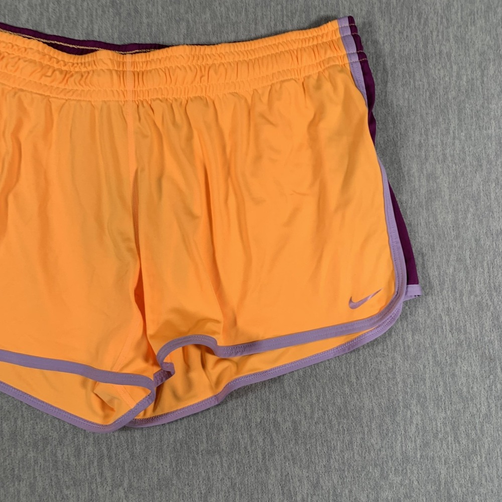 Nike Shorts Womens XL Orange Purple Dri-FIT Running Colorblock Athletic Training - Picture 3 of 12